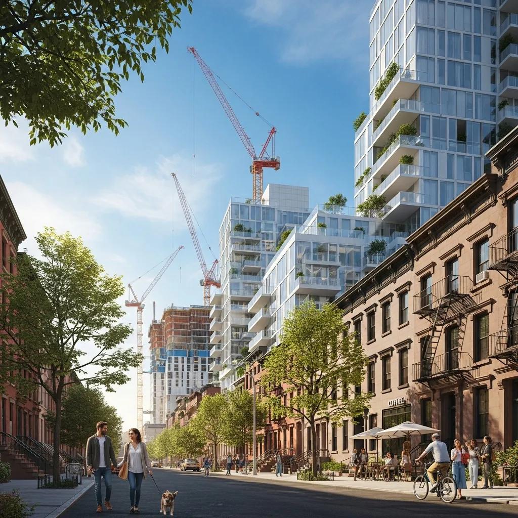 Brooklyn neighborhood under development, symbolizing growth and future potential in the real estate market