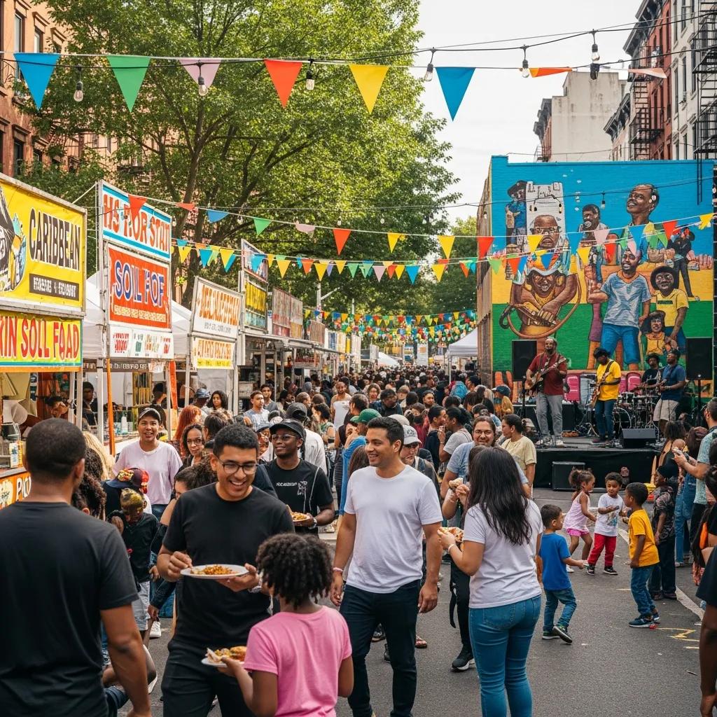 Community event in Bedford-Stuyvesant showcasing cultural diversity and local engagement