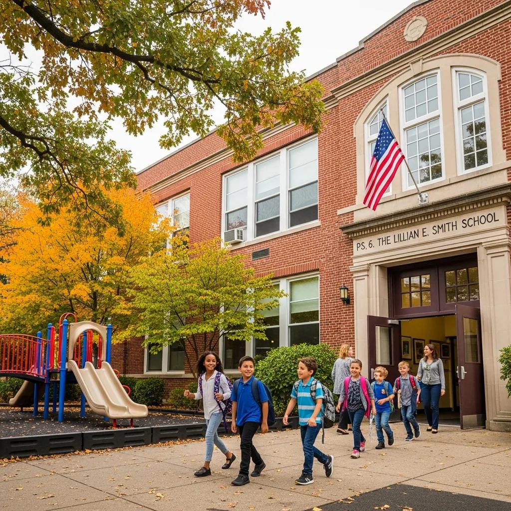 Exterior view of PS 6 - The Lillian E. Smith School in Flatbush