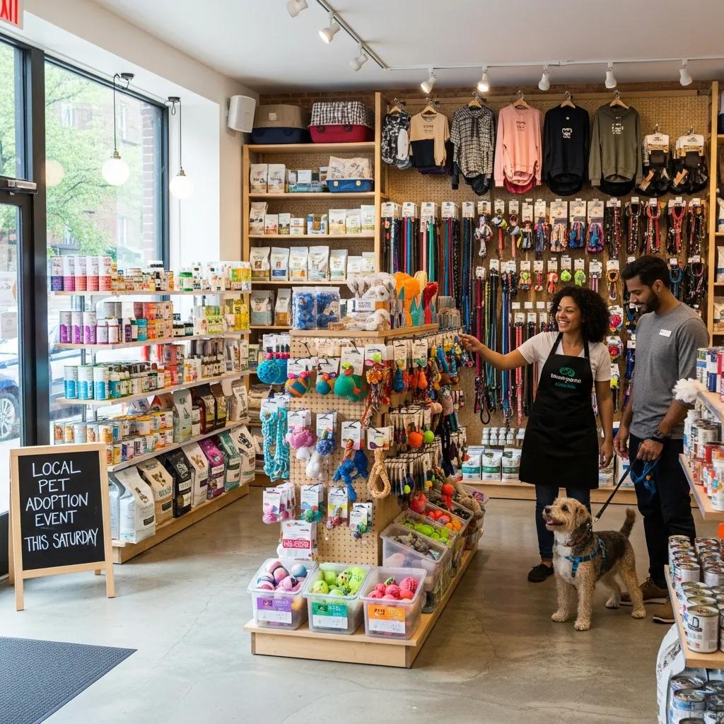 Local pet supply store in East Flatbush, featuring a variety of products for pet owners