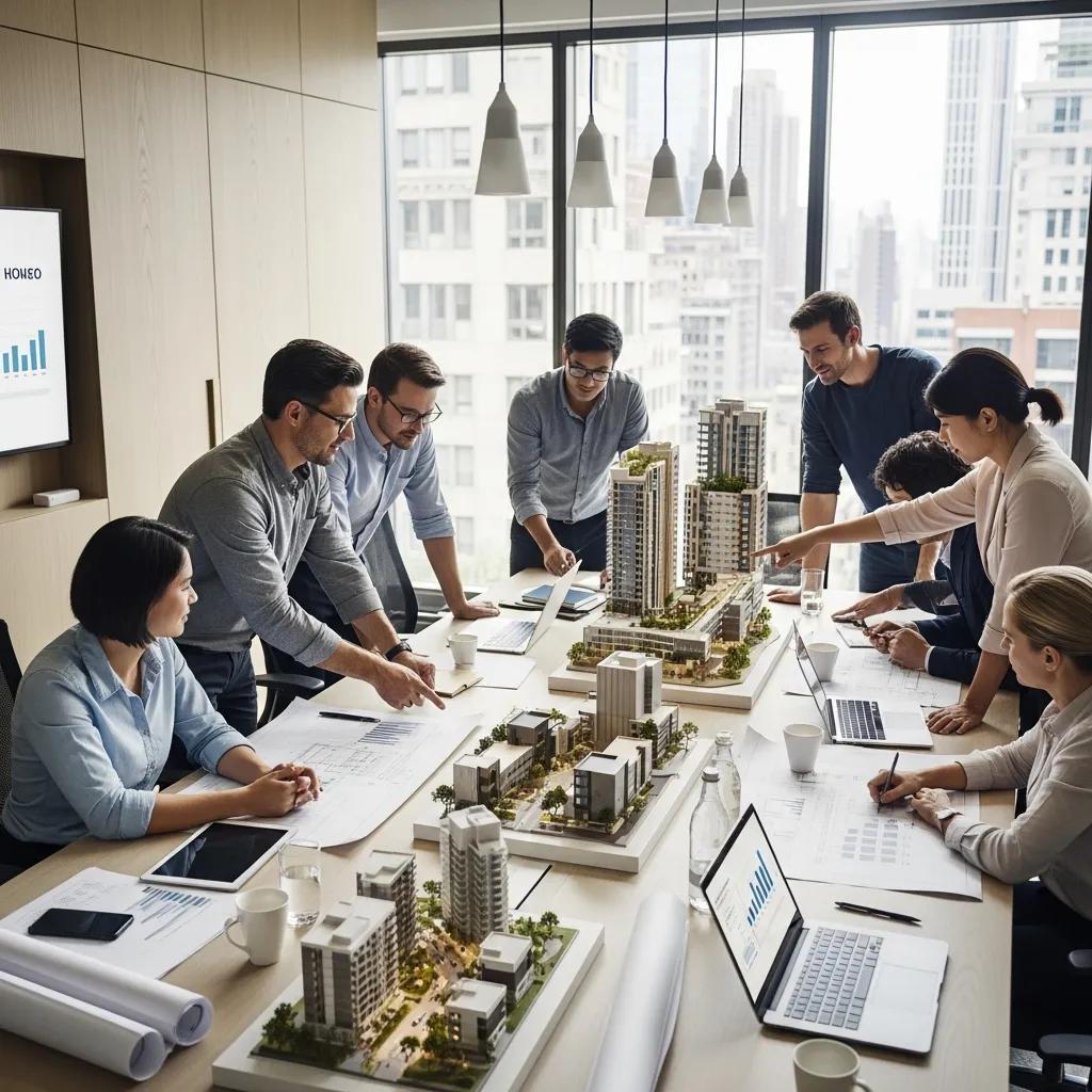 Real estate developers collaborating on new construction projects in Brooklyn