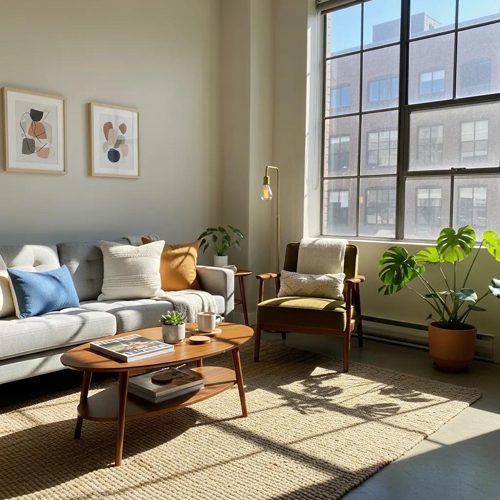 Stylish interior of a Brooklyn apartment, illustrating the rental market's appeal